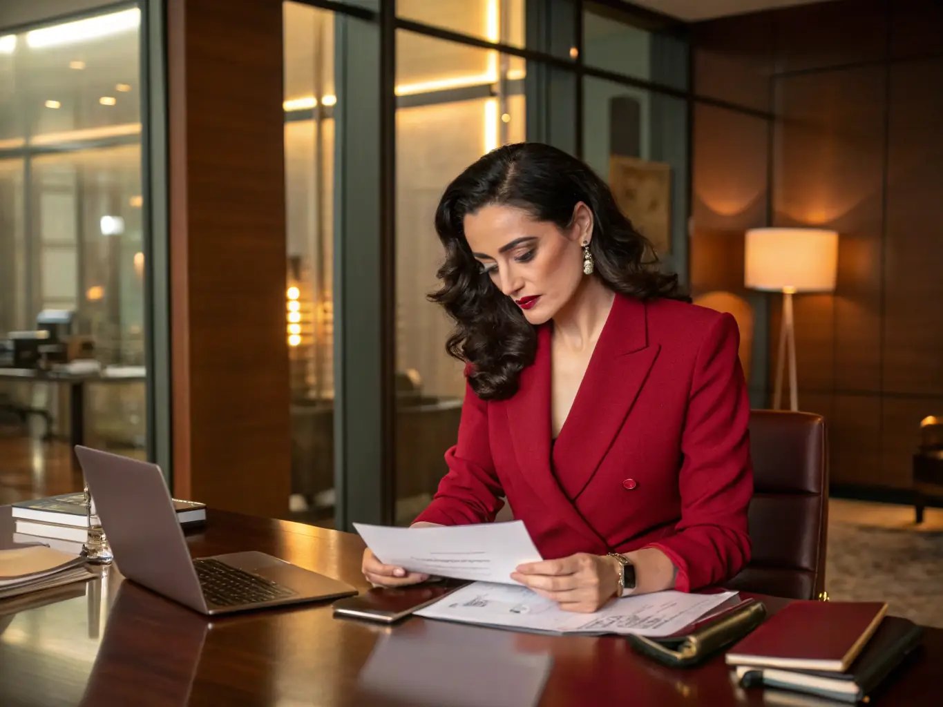 A person reviewing financial documents at a desk, symbolizing the initial assessment phase of financial planning.