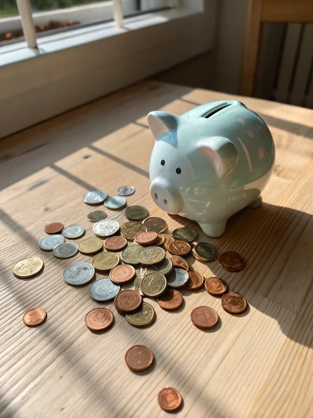 A piggy bank overflowing with coins, representing increased savings achieved through Financial Advice's guidance.